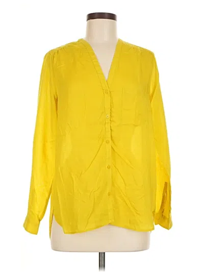 Pre-owned Gap 3/4 Sleeve Blouse In Yellow