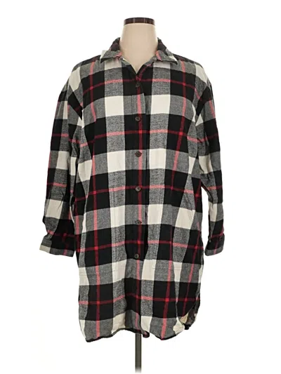 Pre-owned Gap 3/4 Sleeve Button Down Shirt In Black