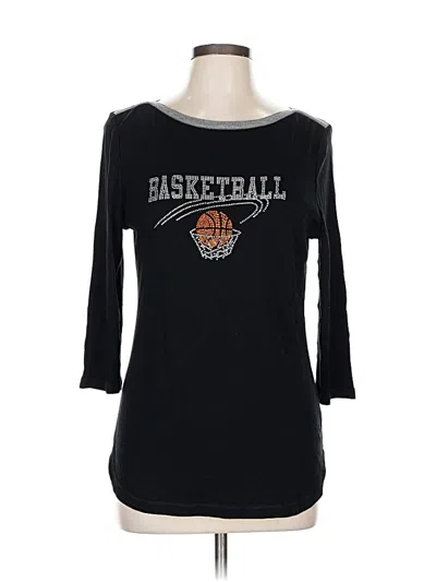 Pre-owned Gap 3/4 Sleeve T-shirt In Black