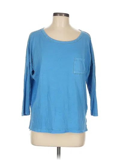 Pre-owned Gap 3/4 Sleeve T-shirt In Blue