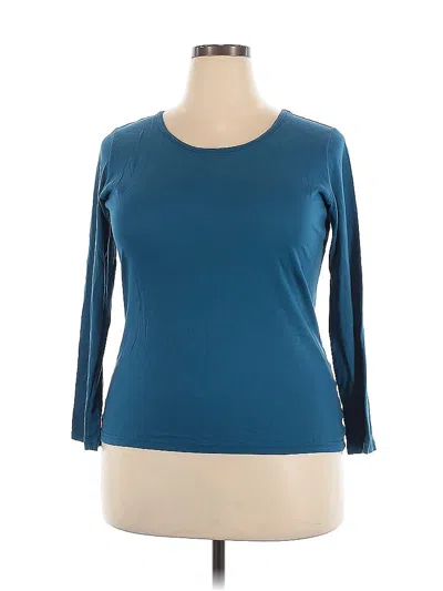 Pre-owned Gap 3/4 Sleeve T-shirt In Blue