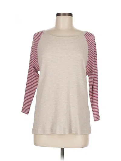 Pre-owned Gap 3/4 Sleeve T-shirt In Brown