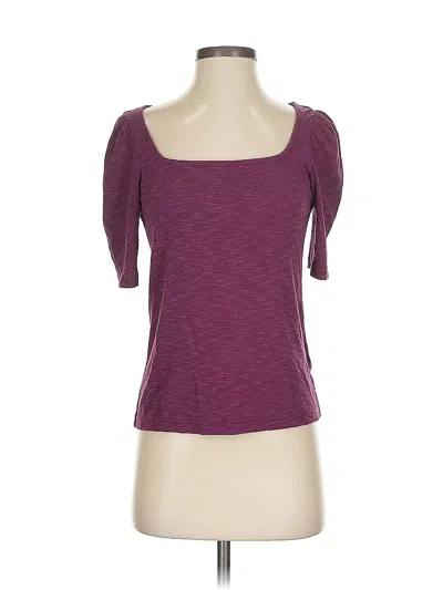 Pre-owned Gap 3/4 Sleeve T-shirt In Burgundy