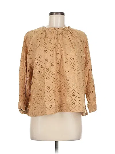 Pre-owned Gap 3/4 Sleeve T-shirt In Gold