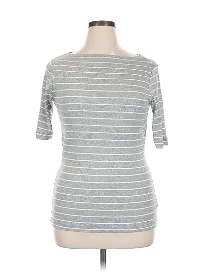 Pre-owned Gap 3/4 Sleeve T-shirt In Gray