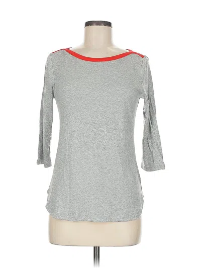 Pre-owned Gap 3/4 Sleeve T-shirt In Gray