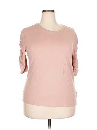 Pre-owned Gap 3/4 Sleeve T-shirt In Pink