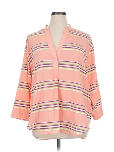 Pre-owned Gap 3/4 Sleeve T-shirt In Pink