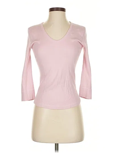 Pre-owned Gap 3/4 Sleeve T-shirt In Pink