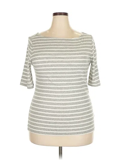 Pre-owned Gap 3/4 Sleeve T-shirt In Silver