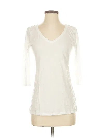 Pre-owned Gap 3/4 Sleeve T-shirt In White