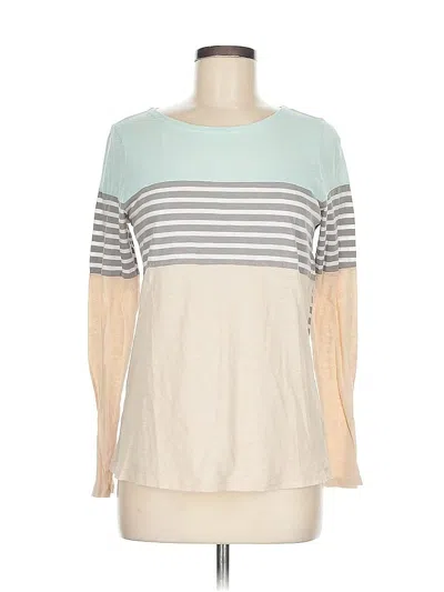 Pre-owned Gap 3/4 Sleeve T-shirt In White