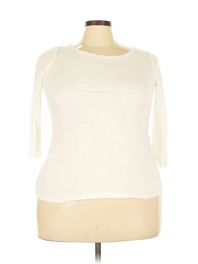 Pre-owned Gap 3/4 Sleeve T-shirt In White