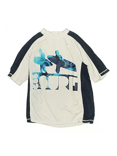 Pre-owned Gap Kids' 3/4 Sleeve T-shirt In White