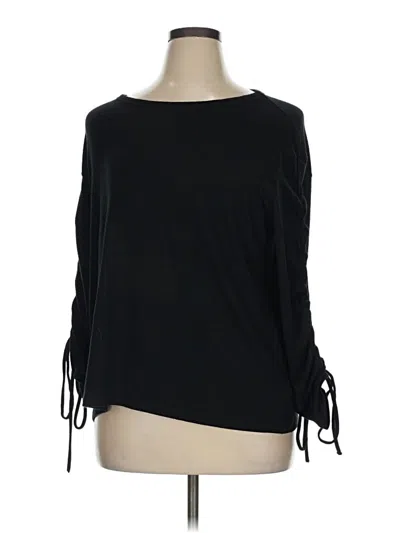 Pre-owned Gap 3/4 Sleeve Top Black Boatneck Tops