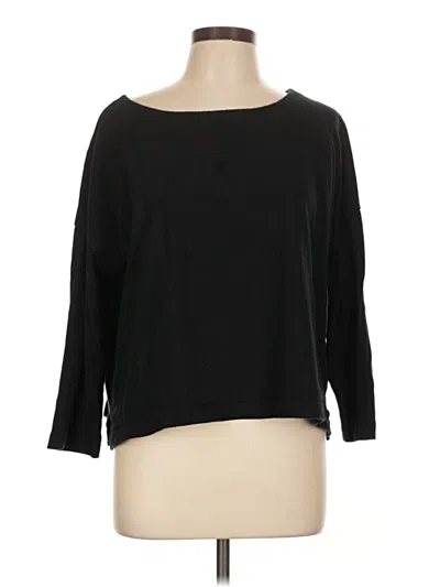 Pre-owned Gap 3/4 Sleeve Top Black Boatneck Tops