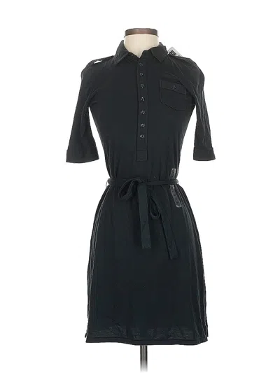 Pre-owned Gap 3/4 Sleeve Top Black Tie Neck Tops