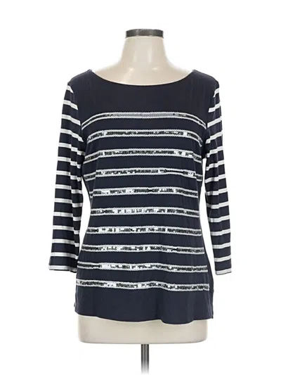 Pre-owned Gap 3/4 Sleeve Top Blue Boatneck Tops