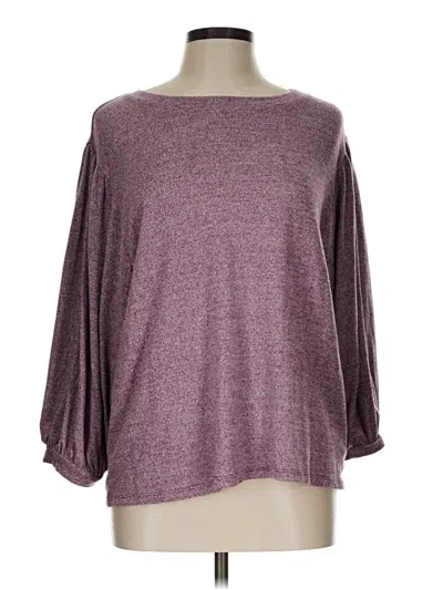 Pre-owned Gap 3/4 Sleeve Top Burgundy Boatneck Tops