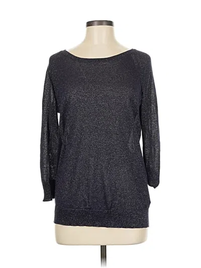 Pre-owned Gap 3/4 Sleeve Top Gray Boatneck Tops