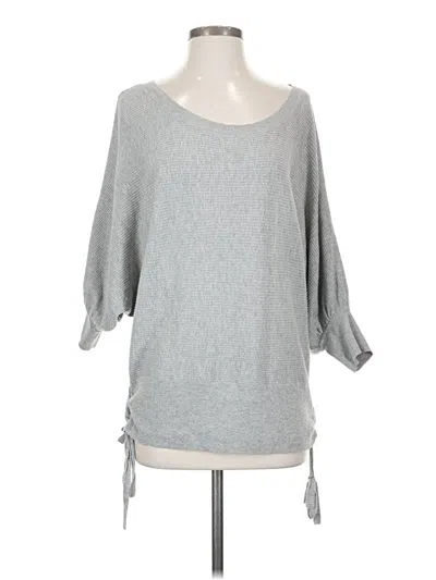 Pre-owned Gap 3/4 Sleeve Top Gray Boatneck Tops