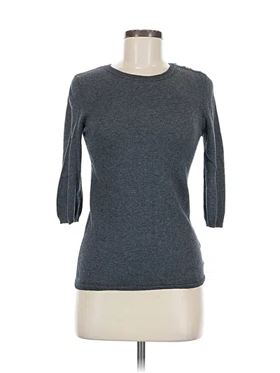 Pre-owned Gap 3/4 Sleeve Top Gray Crew Neck Tops