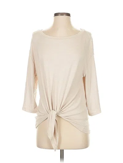 Pre-owned Gap 3/4 Sleeve Top Ivory Boatneck Tops In White