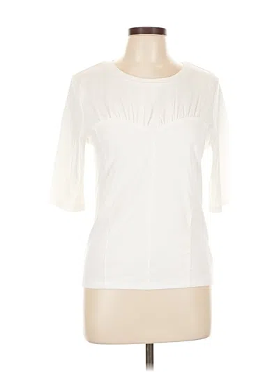 Pre-owned Gap 3/4 Sleeve Top Ivory Scoop Neck Tops In White