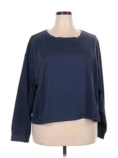 Pre-owned Gap 3/4 Sleeve T-shirt In Blue