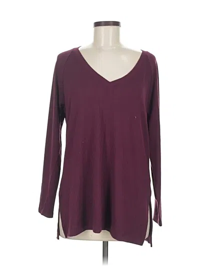 Pre-owned Gap 3/4 Sleeve T-shirt In Burgundy