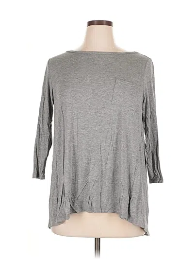 Pre-owned Gap 3/4 Sleeve T-shirt In Gray