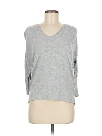 Pre-owned Gap 3/4 Sleeve T-shirt In Gray