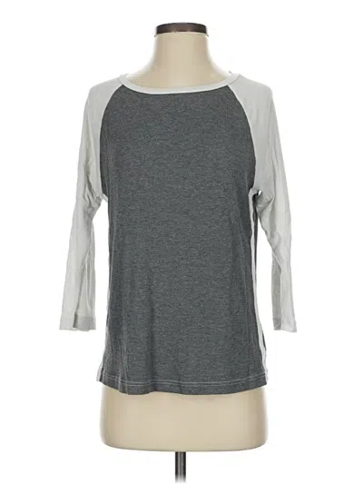 Pre-owned Gap 3/4 Sleeve T-shirt In Gray