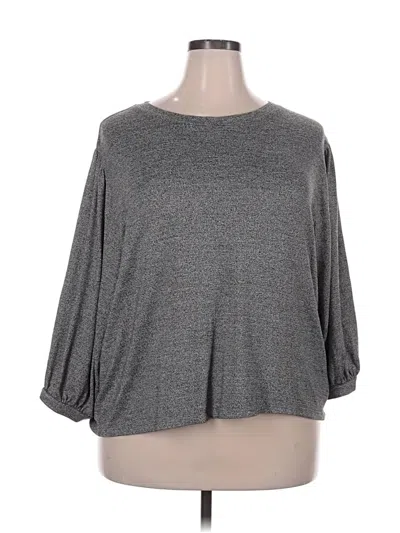 Pre-owned Gap 3/4 Sleeve T-shirt In Gray