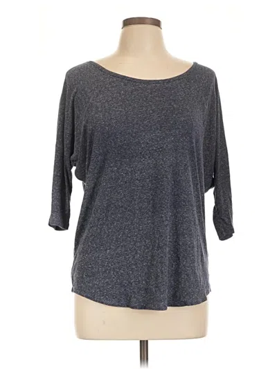 Pre-owned Gap 3/4 Sleeve T-shirt In Gray