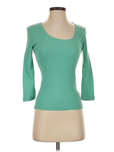 Pre-owned Gap 3/4 Sleeve T-shirt In Green