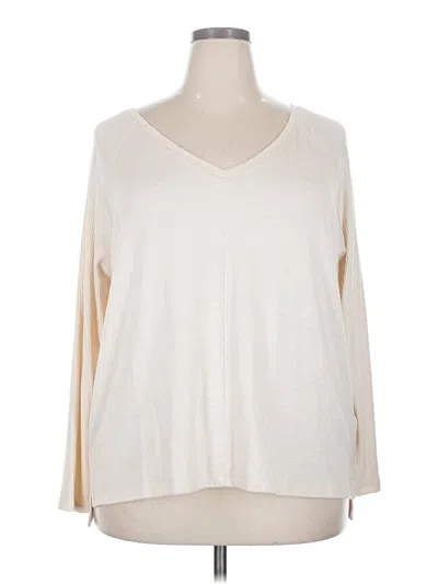 Pre-owned Gap 3/4 Sleeve T-shirt In Ivory