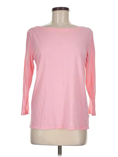 Pre-owned Gap 3/4 Sleeve T-shirt In Pink