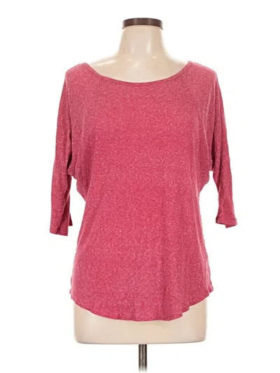 Pre-owned Gap 3/4 Sleeve T-shirt In Pink