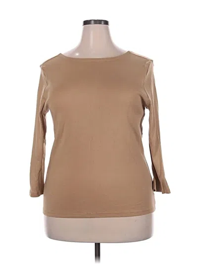 Pre-owned Gap 3/4 Sleeve T-shirt In Tan