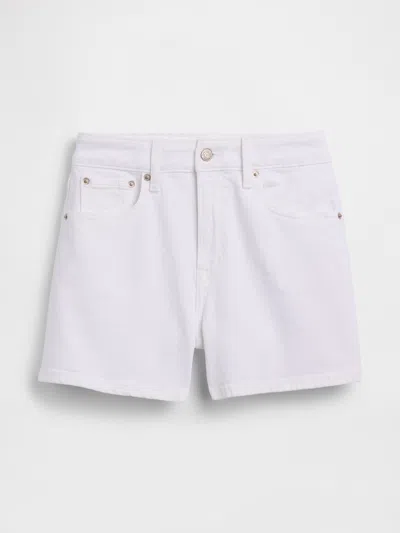 Gap 3.5" High Rise Denim Shorts In White