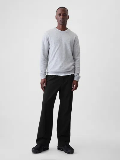 Gap 365 Brushed Twill Pleated Trousers In Black