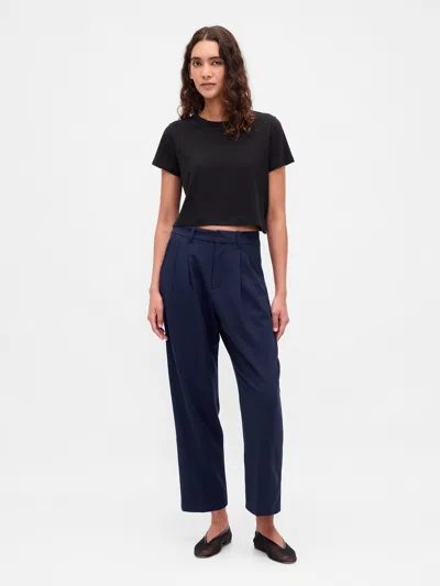 Gap 365 High Rise Brushed Twill Taper Ankle Trousers