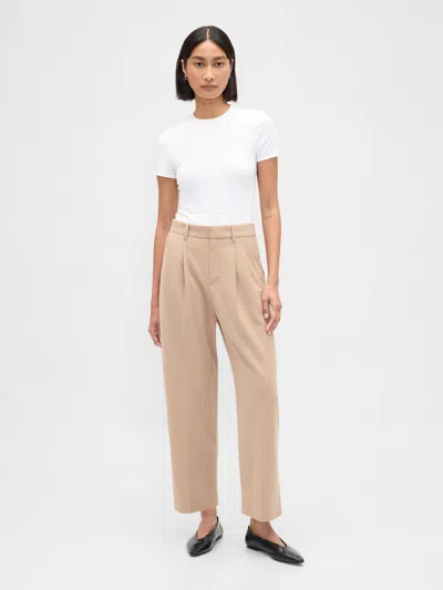 Gap 365 High Rise Brushed Twill Taper Ankle Trousers