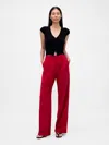 Gap 365 High Rise Pleated Trousers In Red