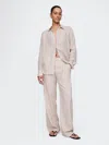 Gap 365 Low Rise Linen-blend Trousers In Flax Linen Tan