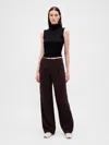 Gap 365 Low Rise Pleated Wide-leg Trousers In Gold