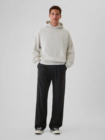 Gap 365 Relaxed Pleated Trousers In Black