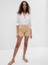 Gap 4" Downtown Khaki Shorts In Sand Khaki Tan