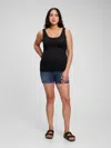 Gap 4" Maternity Inset Panel Denim Shorts In Dark Wash
